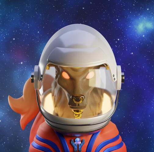 3D Capricorn Sea Goat