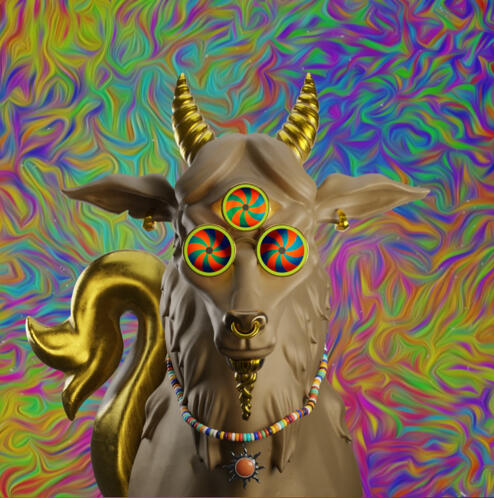3D Capricorn Sea Goat